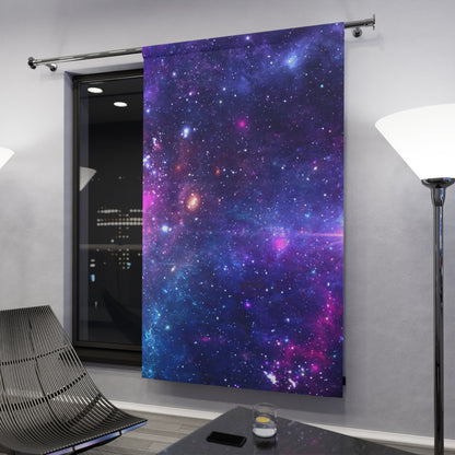 Purple Beyond the Stars Outer Space Out of this World Window Curtains (1 Piece)