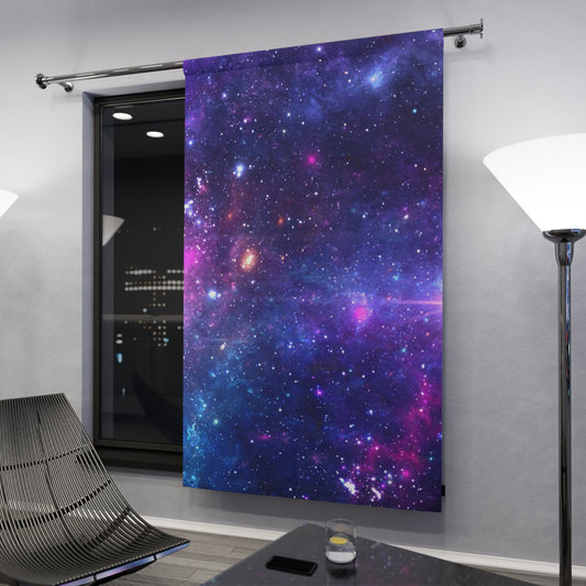 Purple Beyond the Stars Outer Space Out of this World Window Curtains (1 Piece)