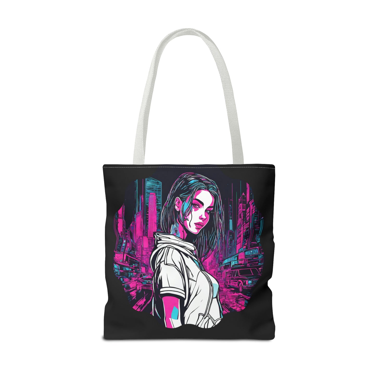 Cyberpunk Chic AOP Tote Bag