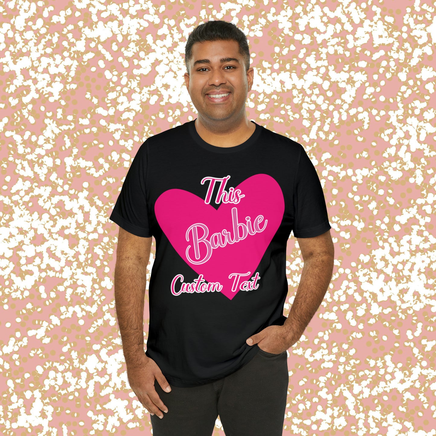 This Barbie  "CUSTOM TEXT" Unisex Jersey Short Sleeve Tee Gifts For Him Gifts For Her