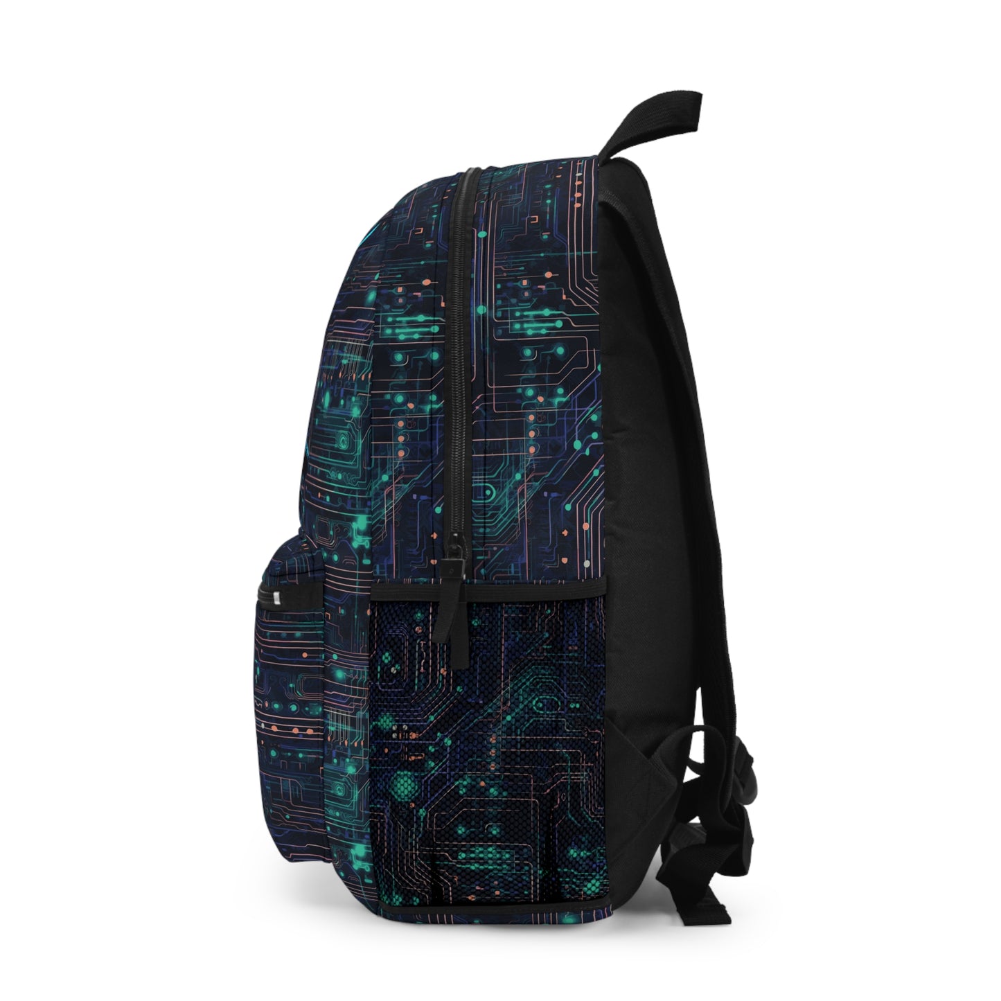 Cyberpunk Fusion: Neon Circuit Board All Over Print Backpack