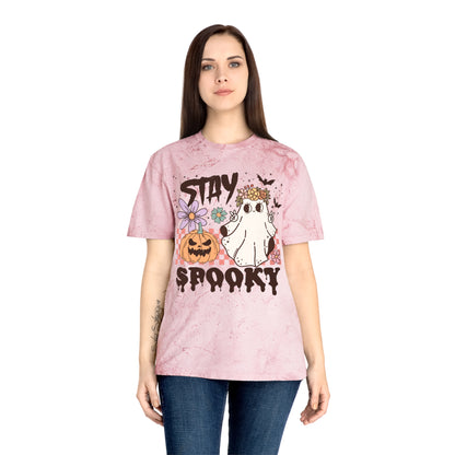 Stay Spooky Retro Groovy Halloween Unisex Color Blast T-Shirt Gifts for Him Gifts for Her