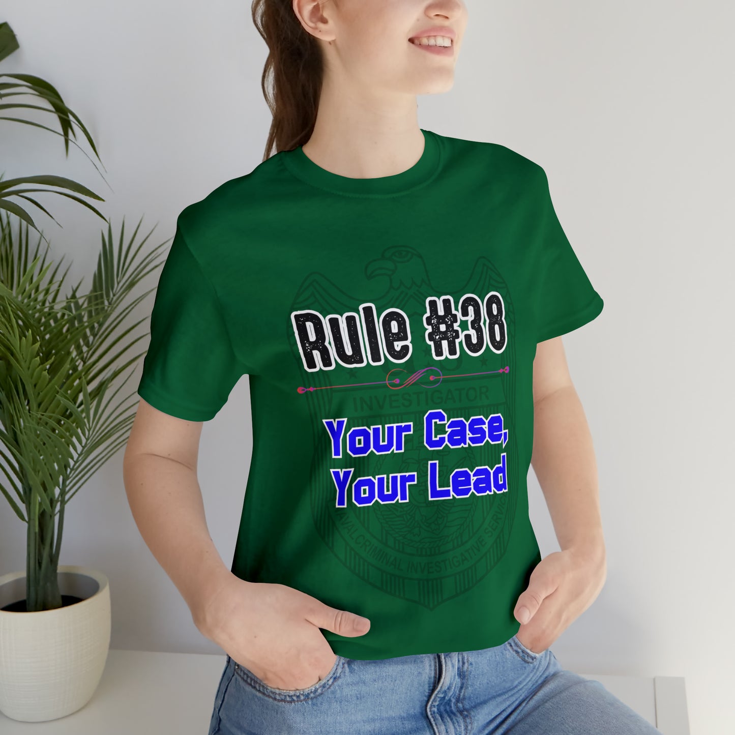 Rules of Gibbs #38 Your Case, Your Lead Unisex Jersey Short Sleeve Tee