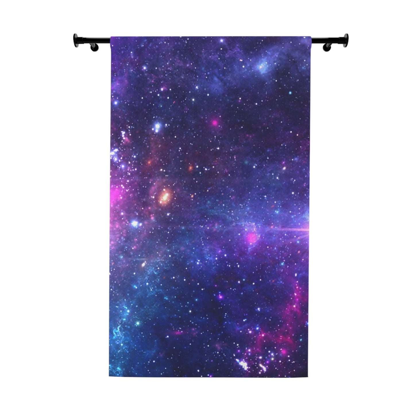 Purple Beyond the Stars Outer Space Out of this World Window Curtains (1 Piece)