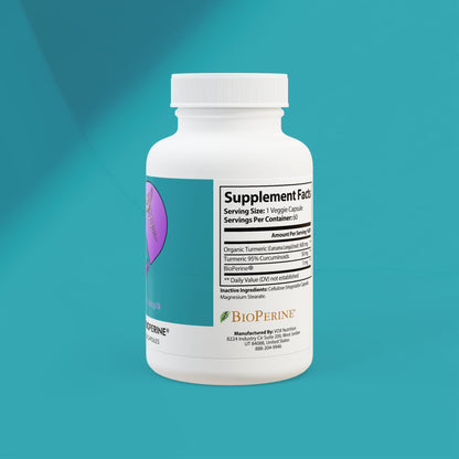 DirkX Turmeric with BioPerine®: The Power of Nature, The Science of Strength! (Black Pepper Fruit Extract) Supplement (60 Capsules)