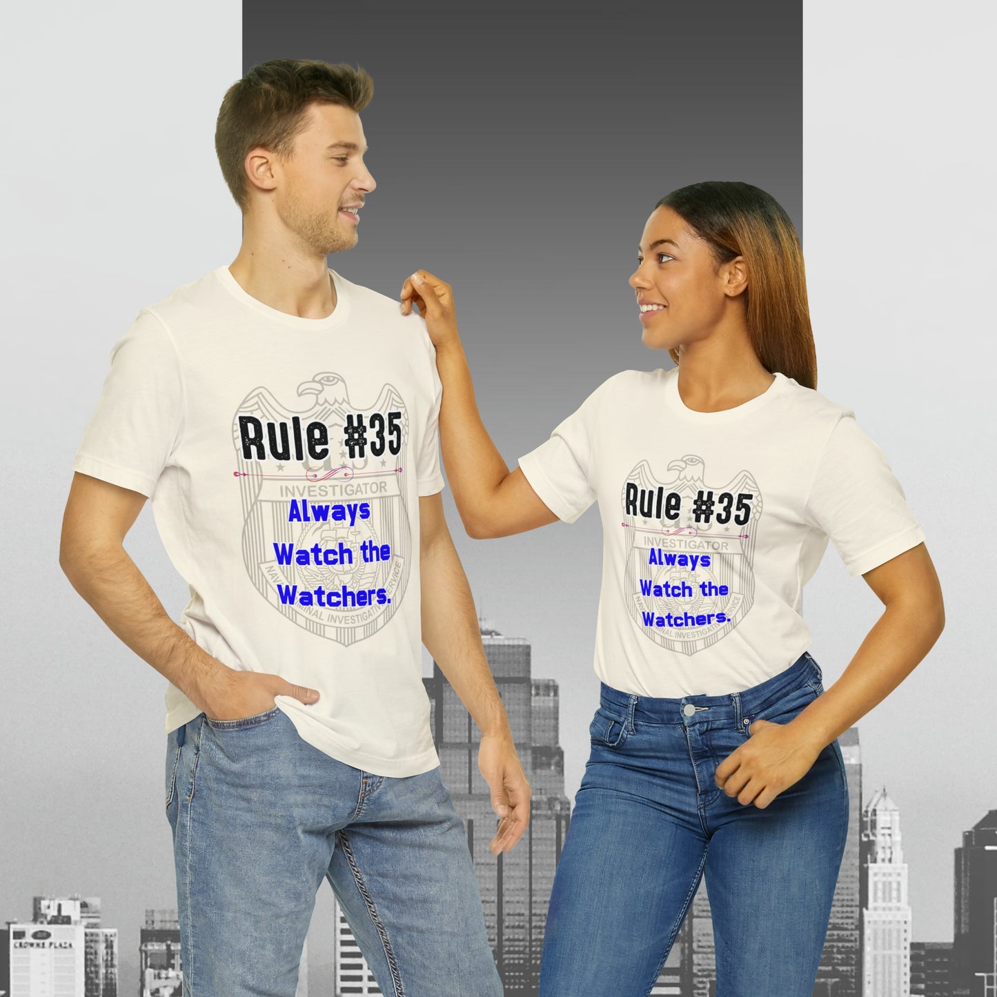 Rules of Gibbs #35 Always Watch the Watchers Unisex Jersey Short Sleeve Tee