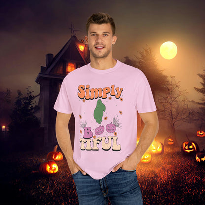 Simply Bootiful Retro Groovy Halloween Unisex Garment-Dyed T-shirt Gifts for Her Gifts for him
