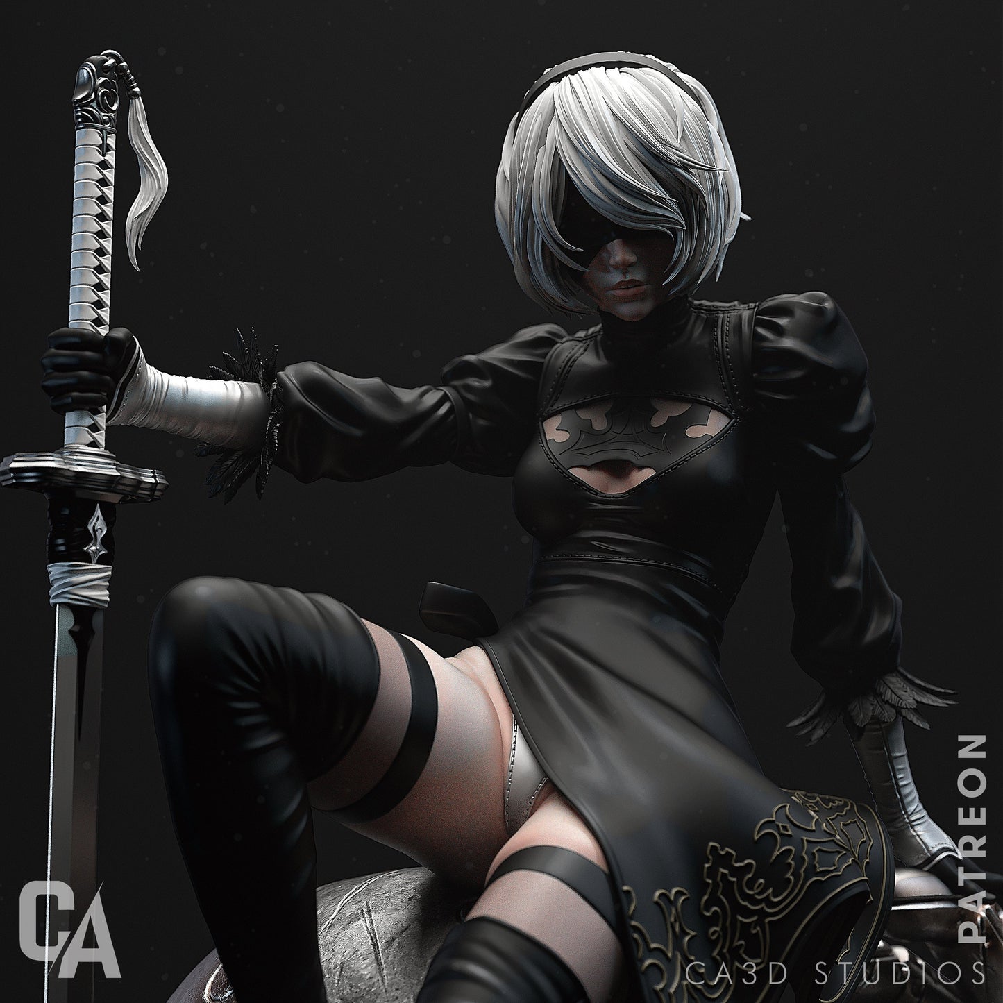 YoRHa No.2 Type B - Nier Automata (SFW/NSFW 18+) - 1:6, 1:9, 1:12 Scale