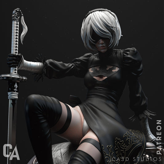 YoRHa No.2 Type B - Nier Automata (SFW/NSFW 18+) - 1:6, 1:9, 1:12 Scale
