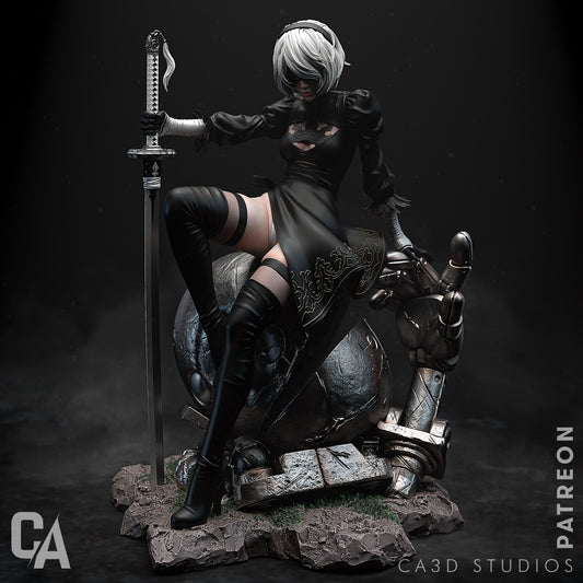 YoRHa No.2 Type B - Nier Automata (SFW/NSFW 18+) - 1:6, 1:9, 1:12 Scale