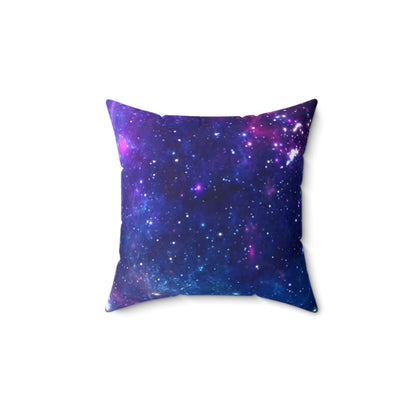 Purple Beyond the Stars Outer Space Out of this World Spun Polyester Square Pillow