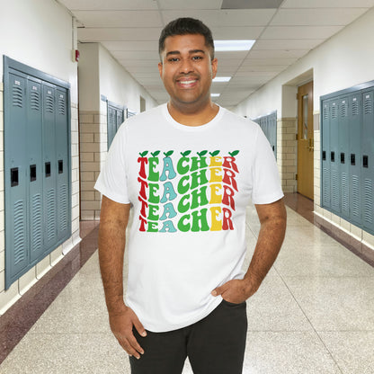 Colorful Teacher Unisex Jersey Short Sleeve Tee