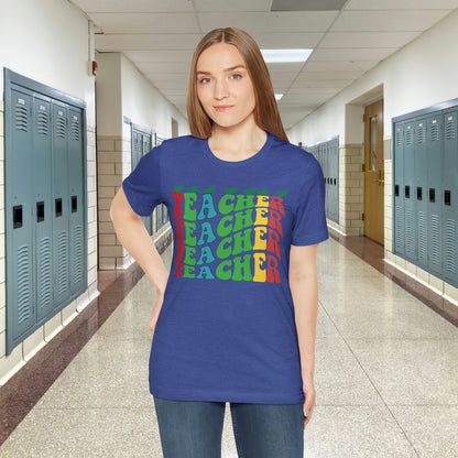 Colorful Teacher Unisex Jersey Short Sleeve Tee