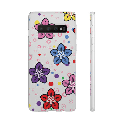 Retro Colorful Flowers Flexi Cases for IPhone and Samsung