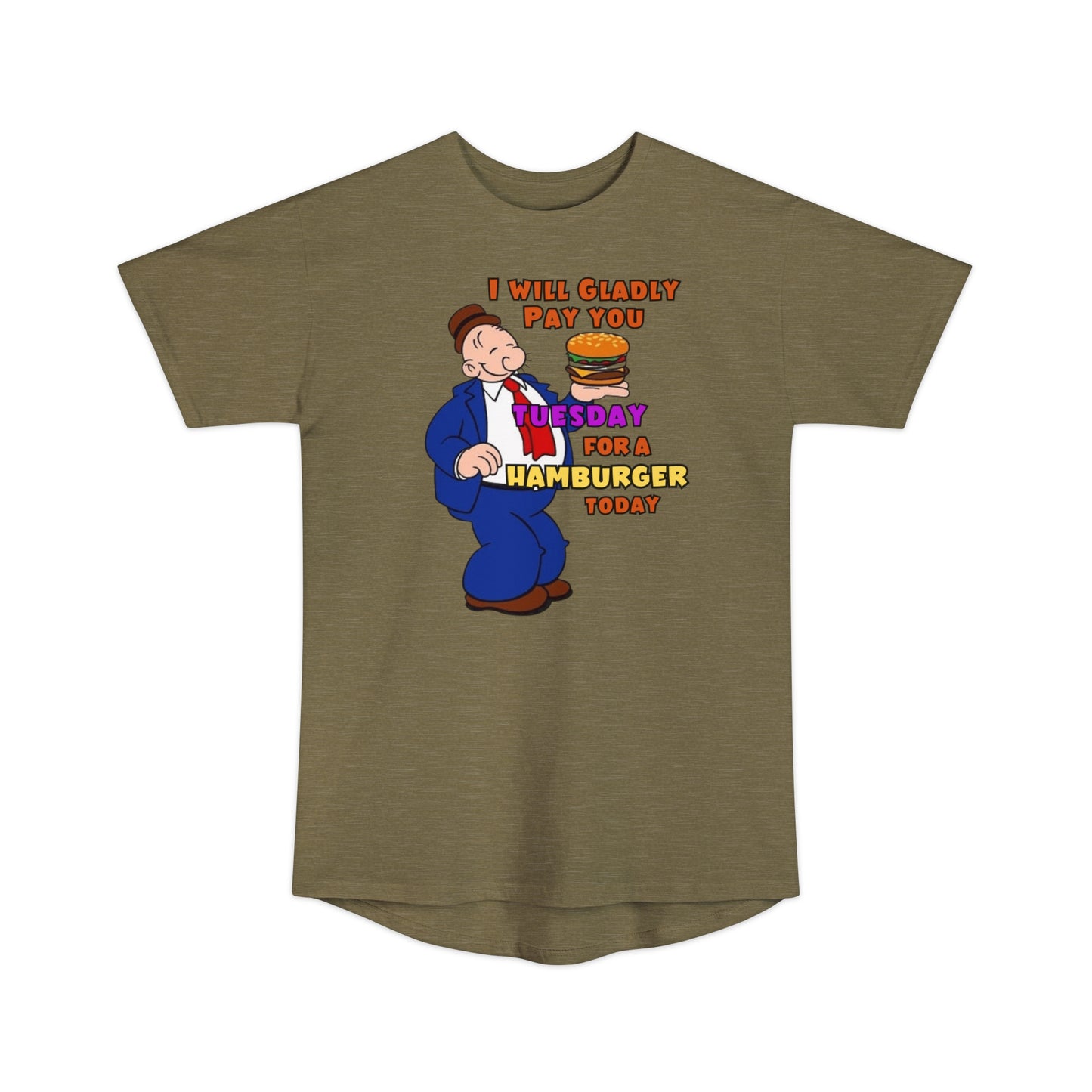 Popeye's Friend Wimpy "Gladly Pay You Tuesday" Unisex Long Body Urban Tee