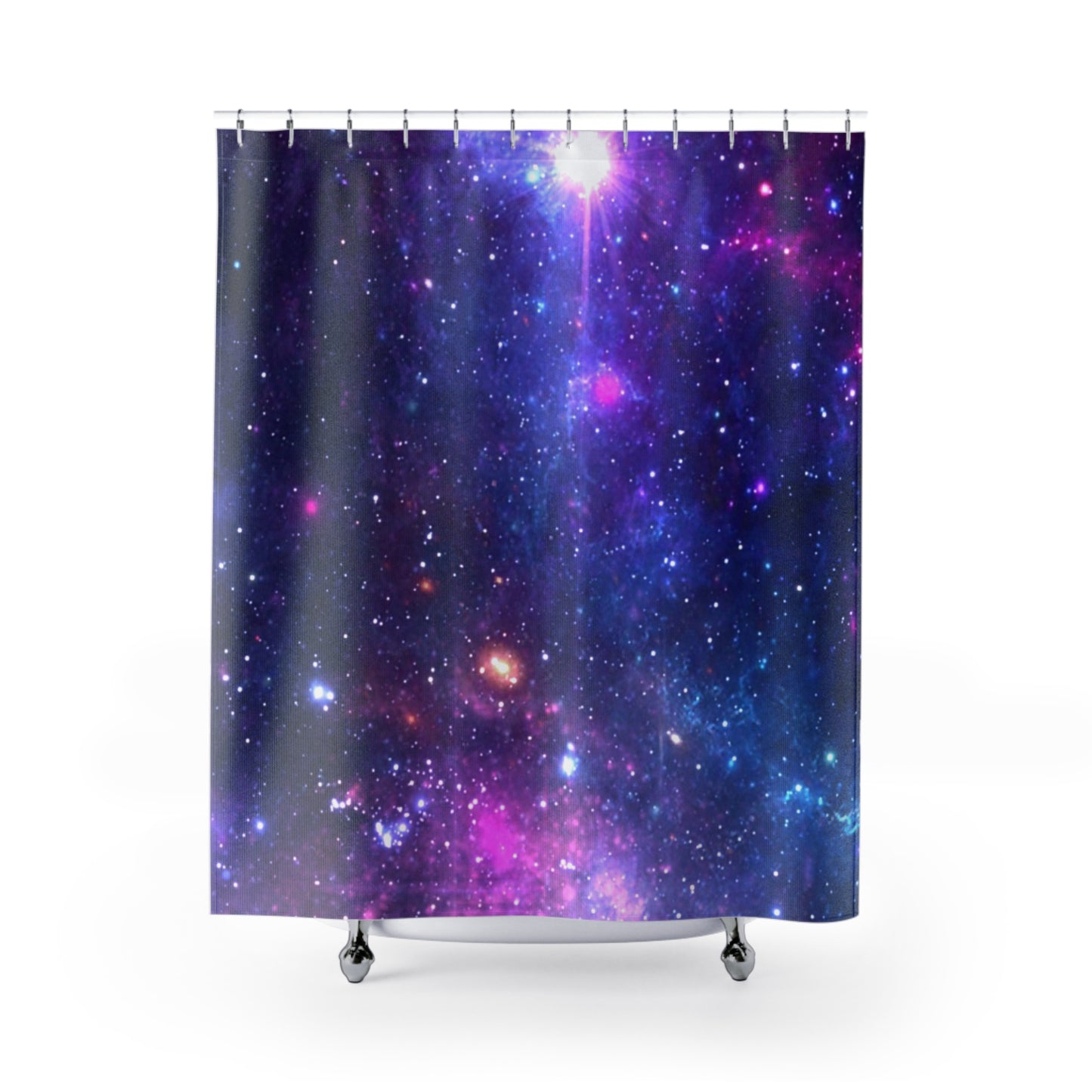 Purple Beyond the Stars Outer Space Out of this World Shower Curtains