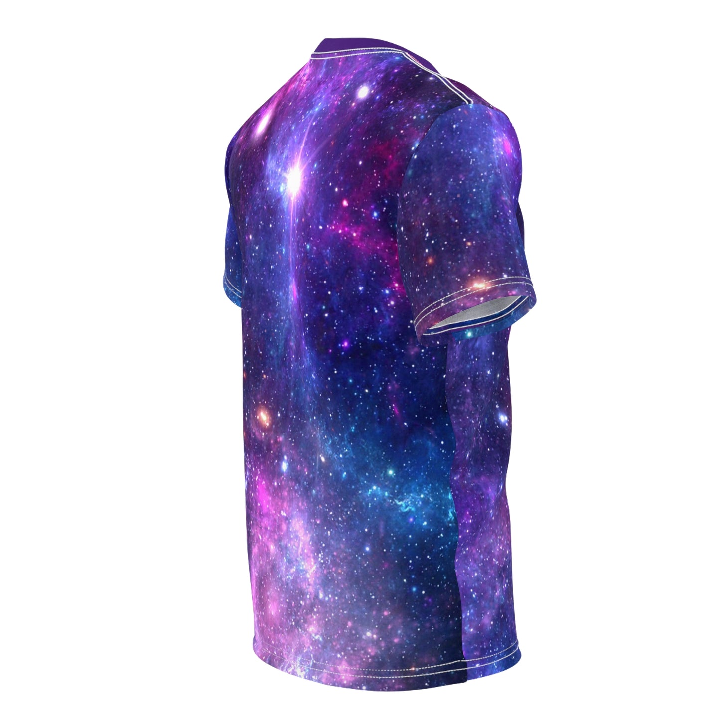 Purple Beyond the Stars Outer Space Out of this World Unisex Cut & Sew Tee (AOP)