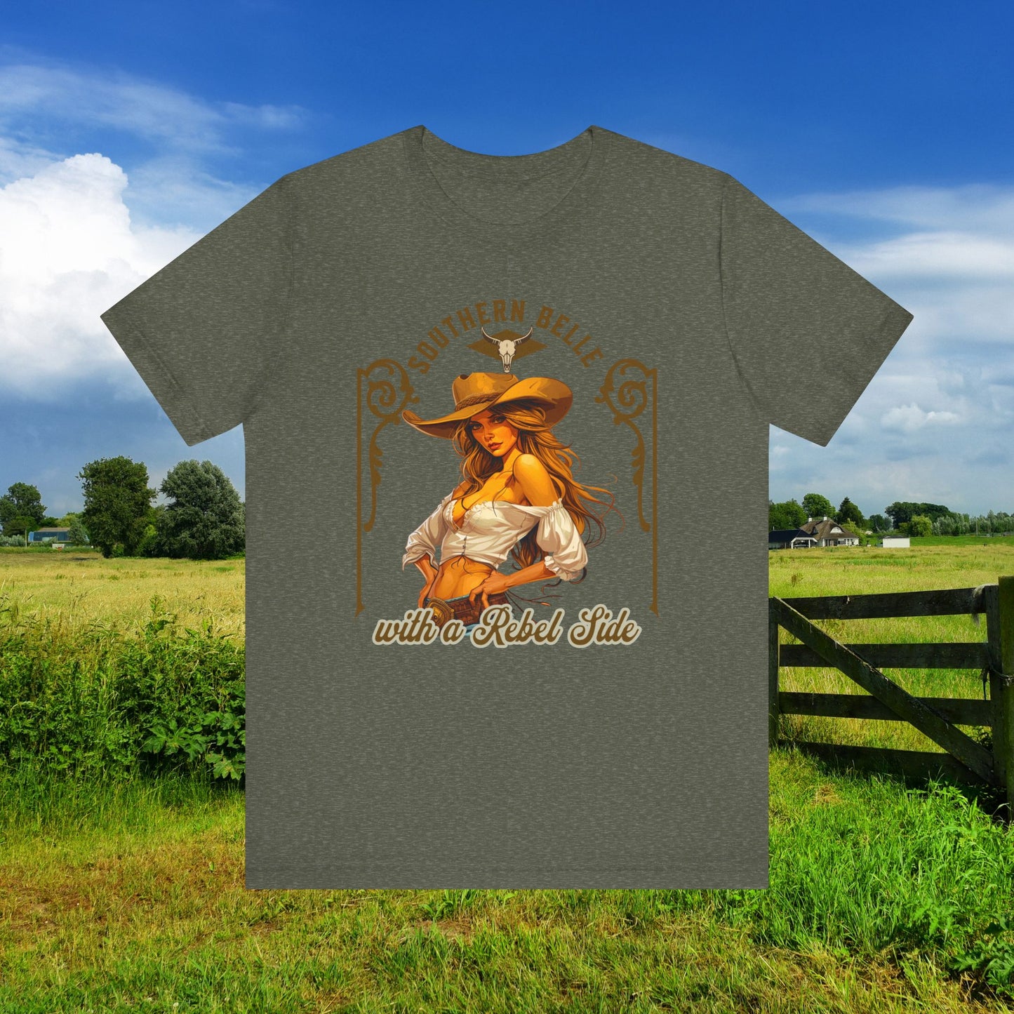 Southern Belle Statement Tee, Vintage Graphic Shirt, Country Lifestyle Apparel, Gift for Her, Summer Fashion