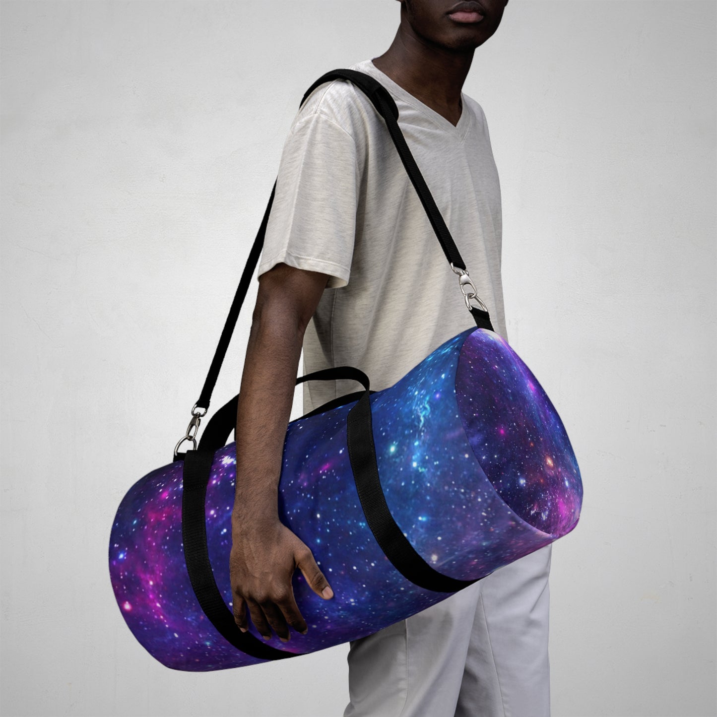 Purple Beyond the Stars Outer Space Out of this World Duffel Bag