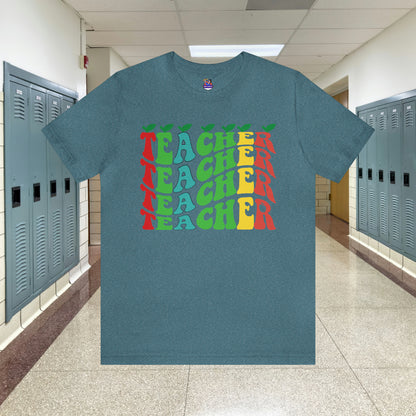 Colorful Teacher Unisex Jersey Short Sleeve Tee