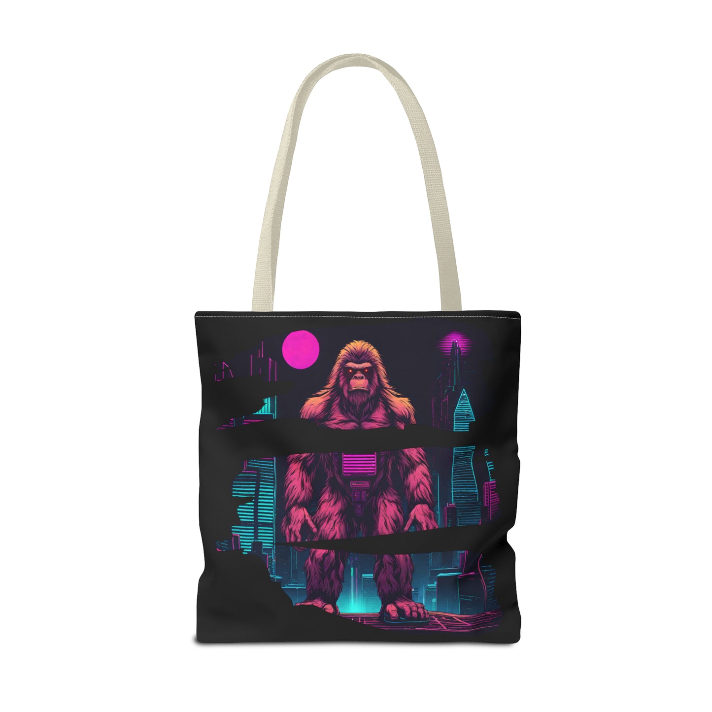 Bigfoot in a Cyber City AOP Tote Bag