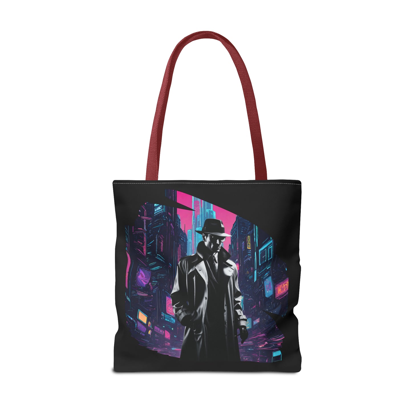 Cyberpunk Chic  Film Noir Detective AOP Tote Bag