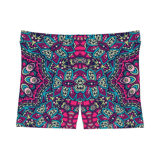 "Purple Boho Vibes Workout Shorts - AOP Design for Stylish Comfort Women's Shorts (AOP)