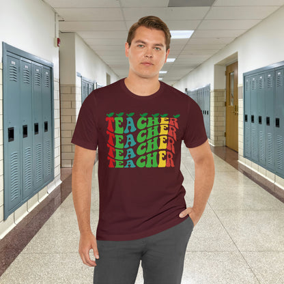 Colorful Teacher Unisex Jersey Short Sleeve Tee