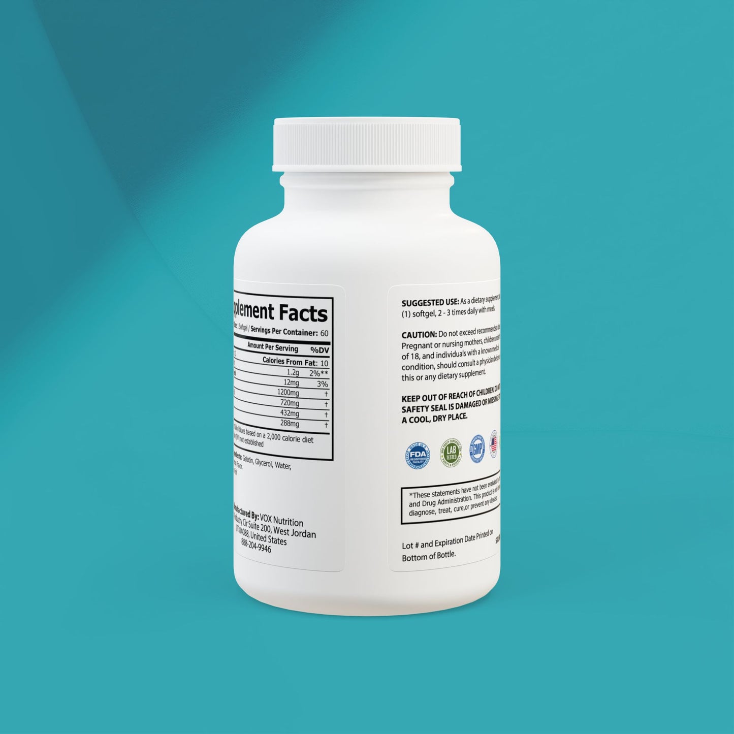 DirkX Omega 3 Fish Oil: Fuel Your Health, Ignite Your Potential! (60 Softgels)