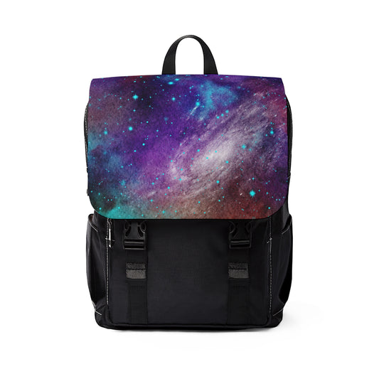 Amongst the Stars, Out of this World, Purple, Outerspace. Back to School Unisex Casual Shoulder Backpack