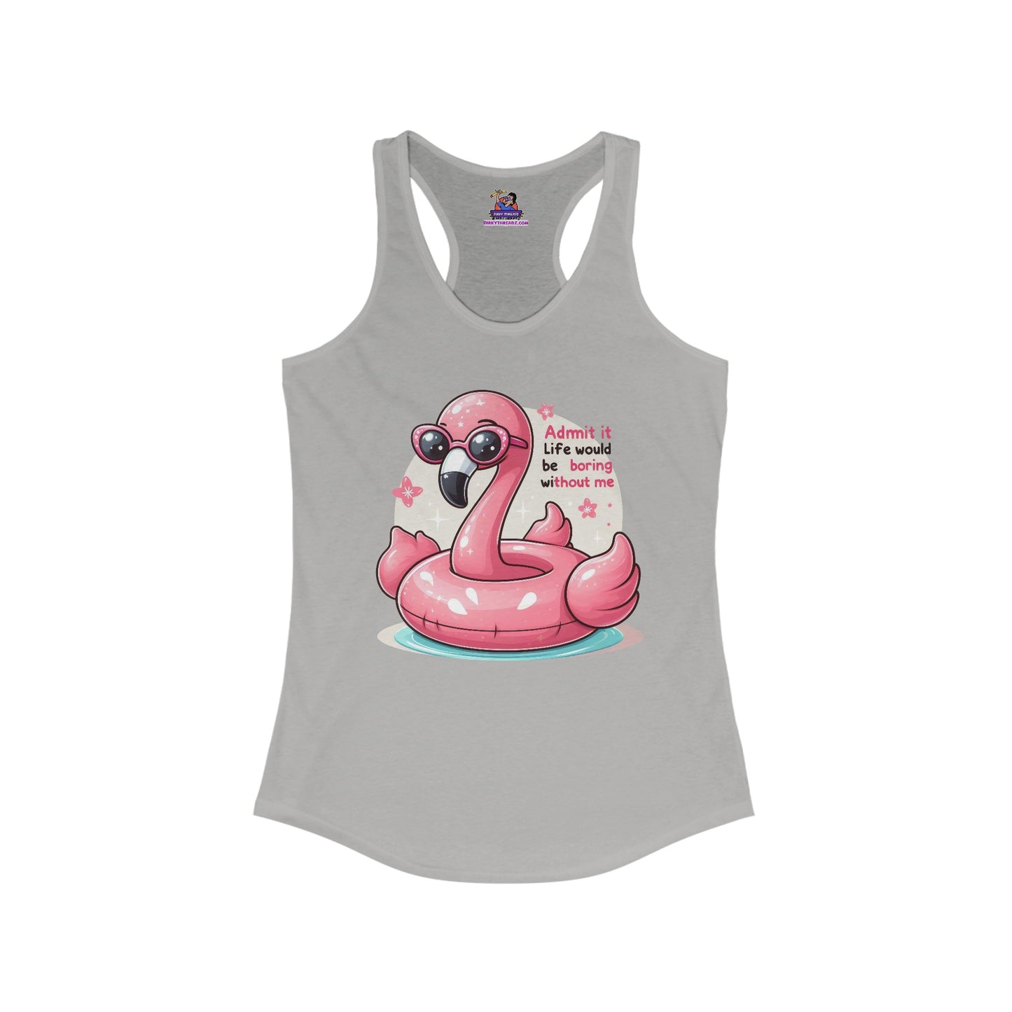 Flaunt in Flamingo: The 'Life's a Party' Women's Ideal Racerback Tank