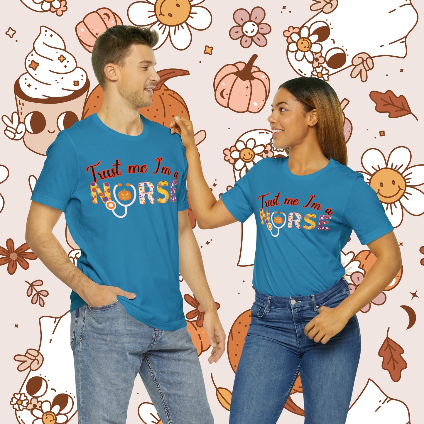 Trust me I'm a Nurse Halloween Retro Unisex Jersey Short Sleeve Tee