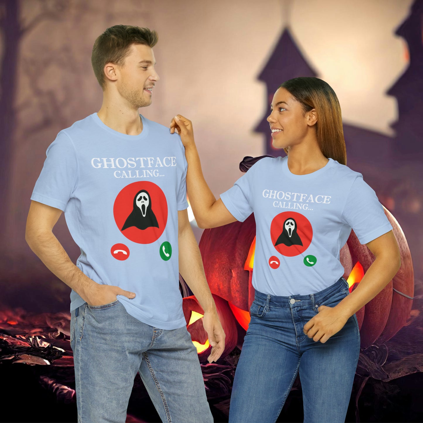 Ghost Face is Calling Halloween Unisex Jersey Short Sleeve Tee Gifts For her Gifts for Him