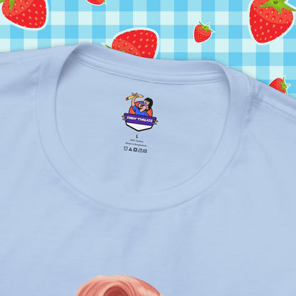 Retro Pin-Up T-Shirt - Quirky Pink Design for Bold Style