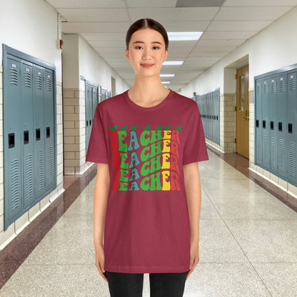 Colorful Teacher Unisex Jersey Short Sleeve Tee