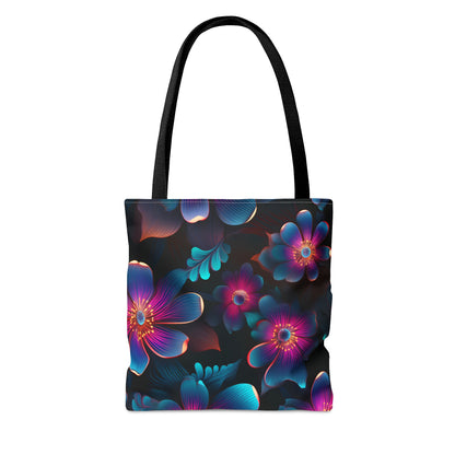 Eclectic Neon Floral All Over Print Tote Bag