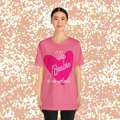 This Barbie is an Aunt Unisex Jersey Short Sleeve Tee Gifts for her