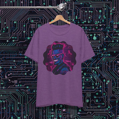 The Future is now Cyber Punk Guy Unisex Jersey Short Sleeve Tee