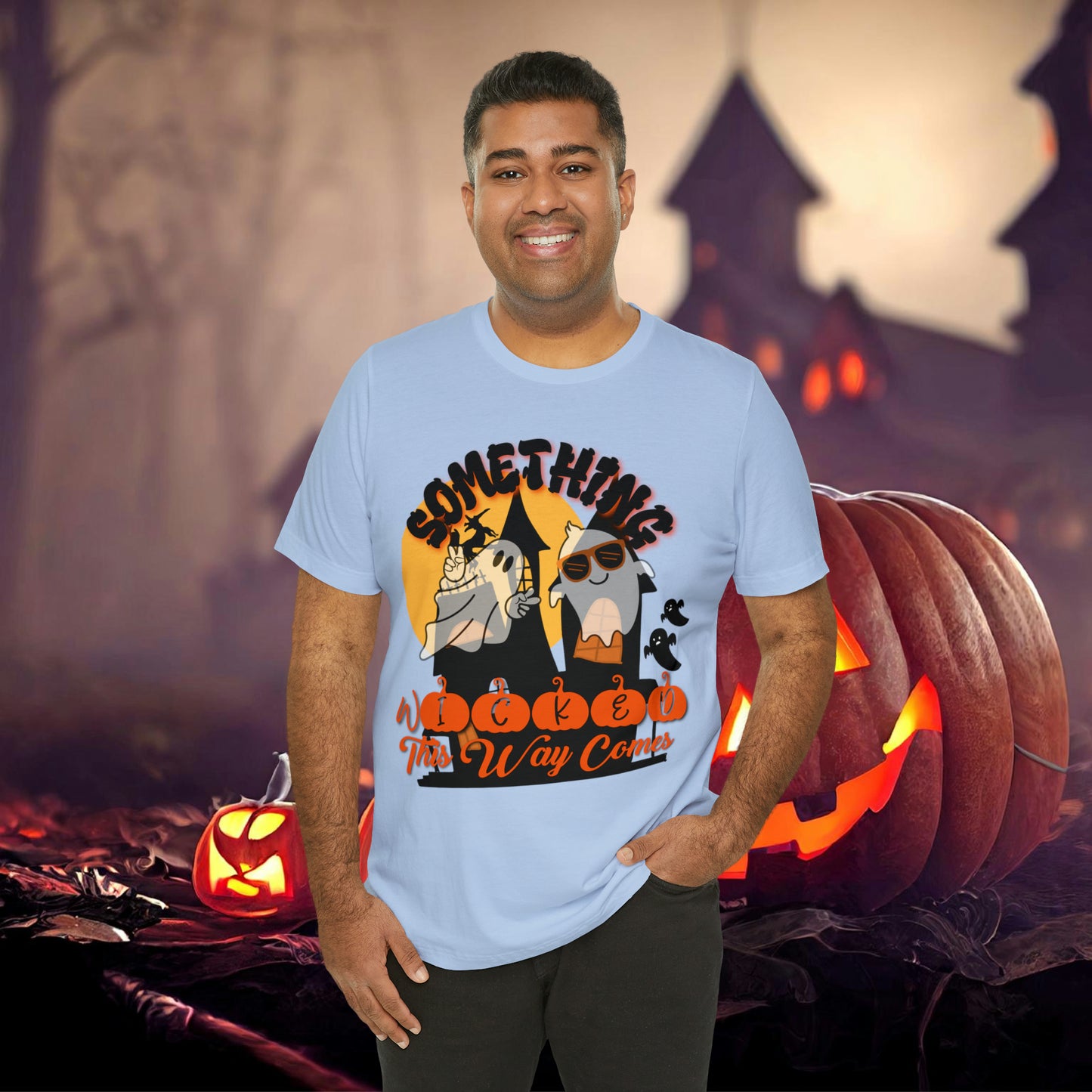 Something Wicked this Way Comes Halloween Unisex Jersey Short Sleeve Tee Gifts for Her Gifts for Him