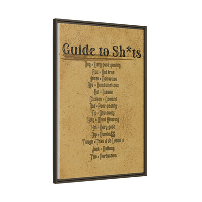 Guide to Sh*ts Framed Wall Art Print, Humorous Decor, Office Wall Art, Gift for Friends, Humor, Unique Housewarming Gift