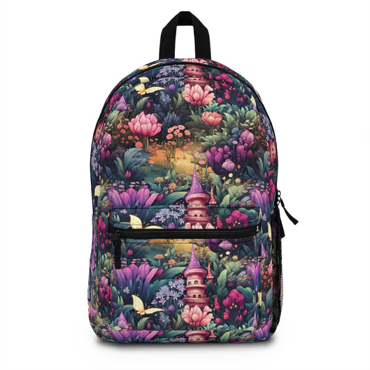 Adventure into an Enchanted Forest, Mushrooms and Gnome Cottages: All-Over Print Kids Backpack, Gift ideas for Students gifts for Girls