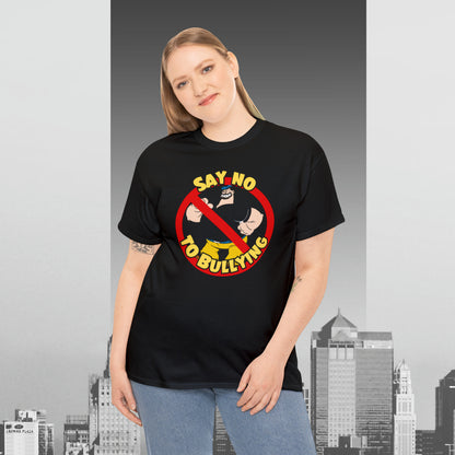 Popeye-Inspired 'Say No to Bullying' T-Shirt - Unisex Gildan 5000 Heavy Tee with Bluto Design