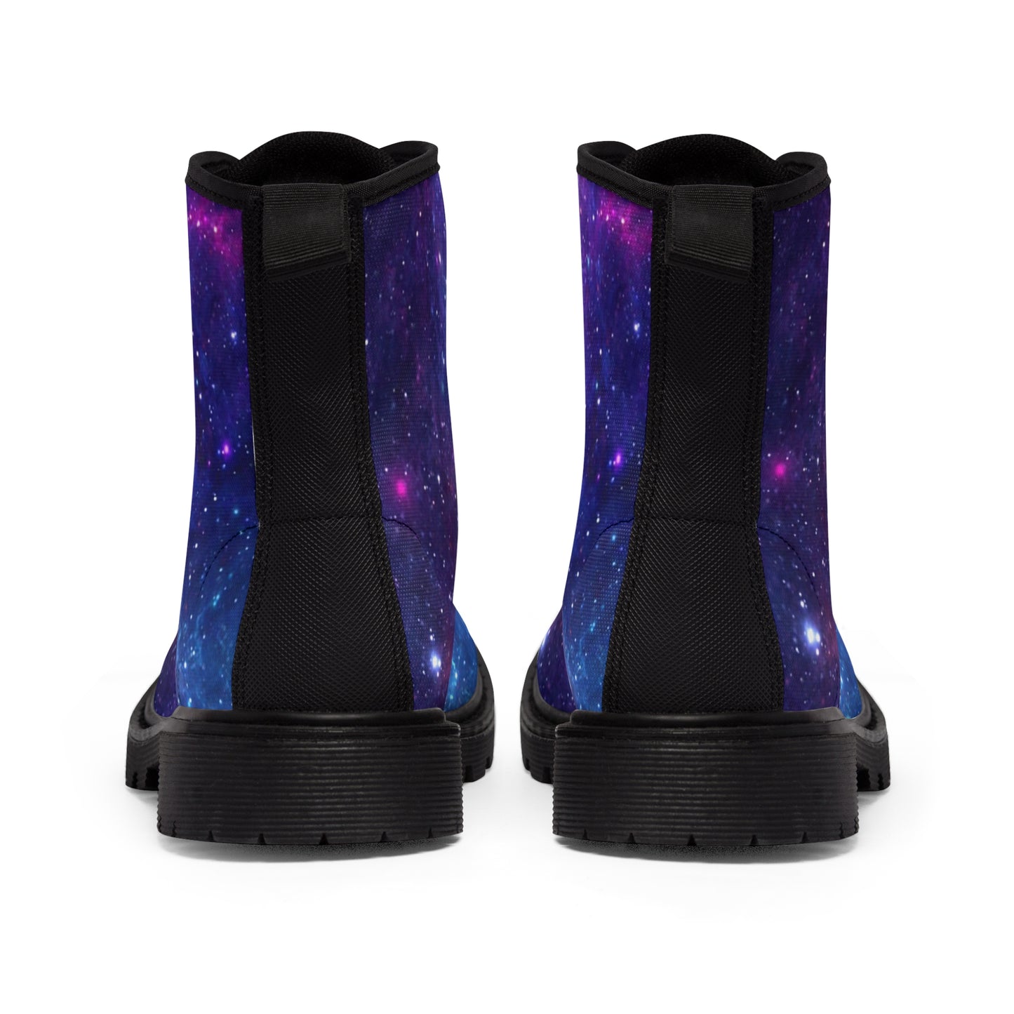 Purple Beyond the Stars Outer Space Out of this World Women's Canvas Boots