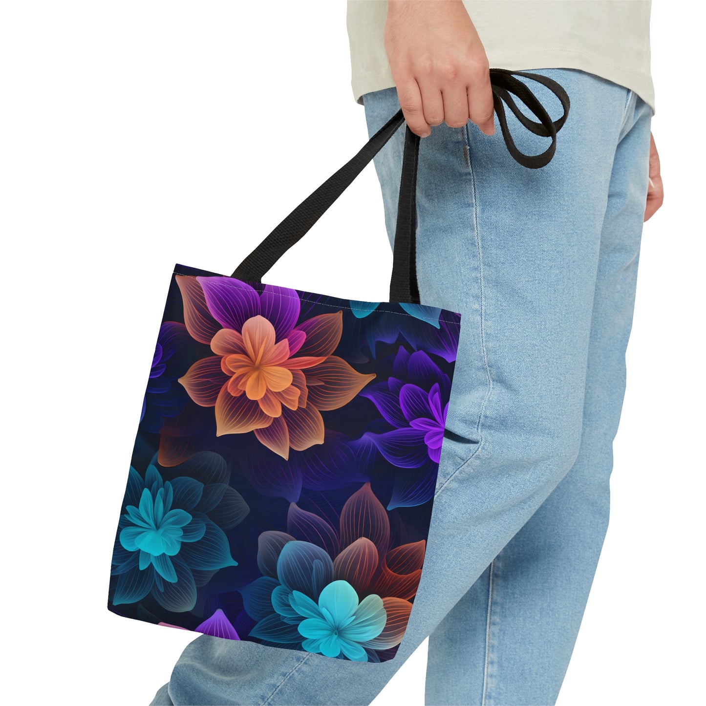 Playful Neon Garden All Over Print Tote Bag