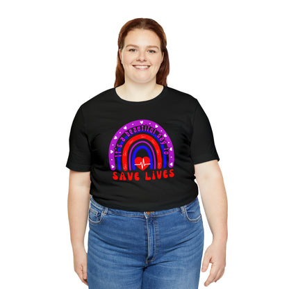 It's a Good Day to Save Lives, Nurse Unisex Jersey Tee Bella+Canvas 3001 Healthcare Gift Medical Students, Various Sizes Available