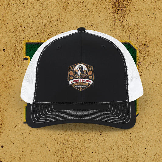 Paddle Daddy Snapback – Chloe-Stamped Club Lid Rustic Embroidered Snapback Trucker Cap, Outdoor Adventure Hat, Camping Gift, Fishing Gear, Unisex Cap