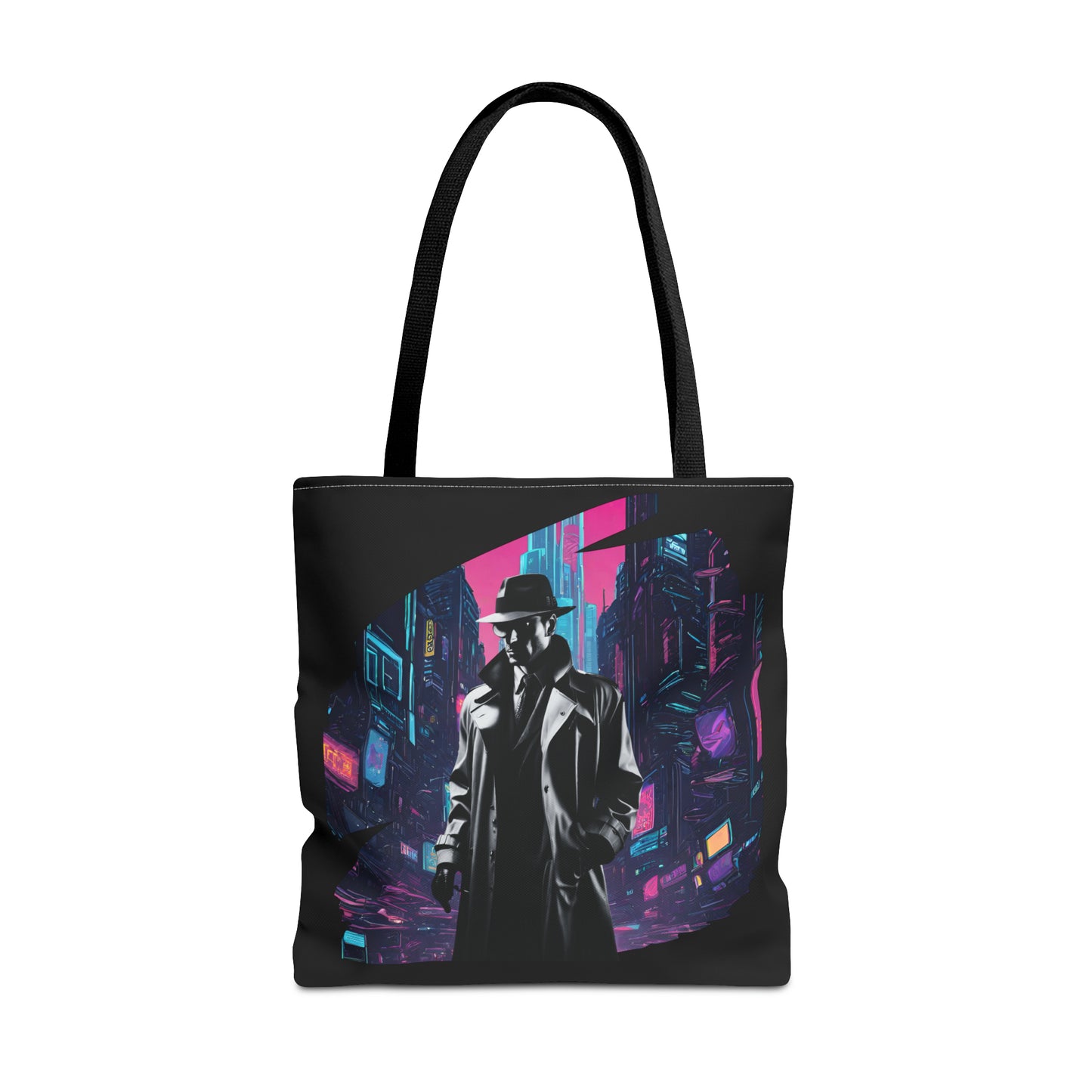 Cyberpunk Chic  Film Noir Detective AOP Tote Bag