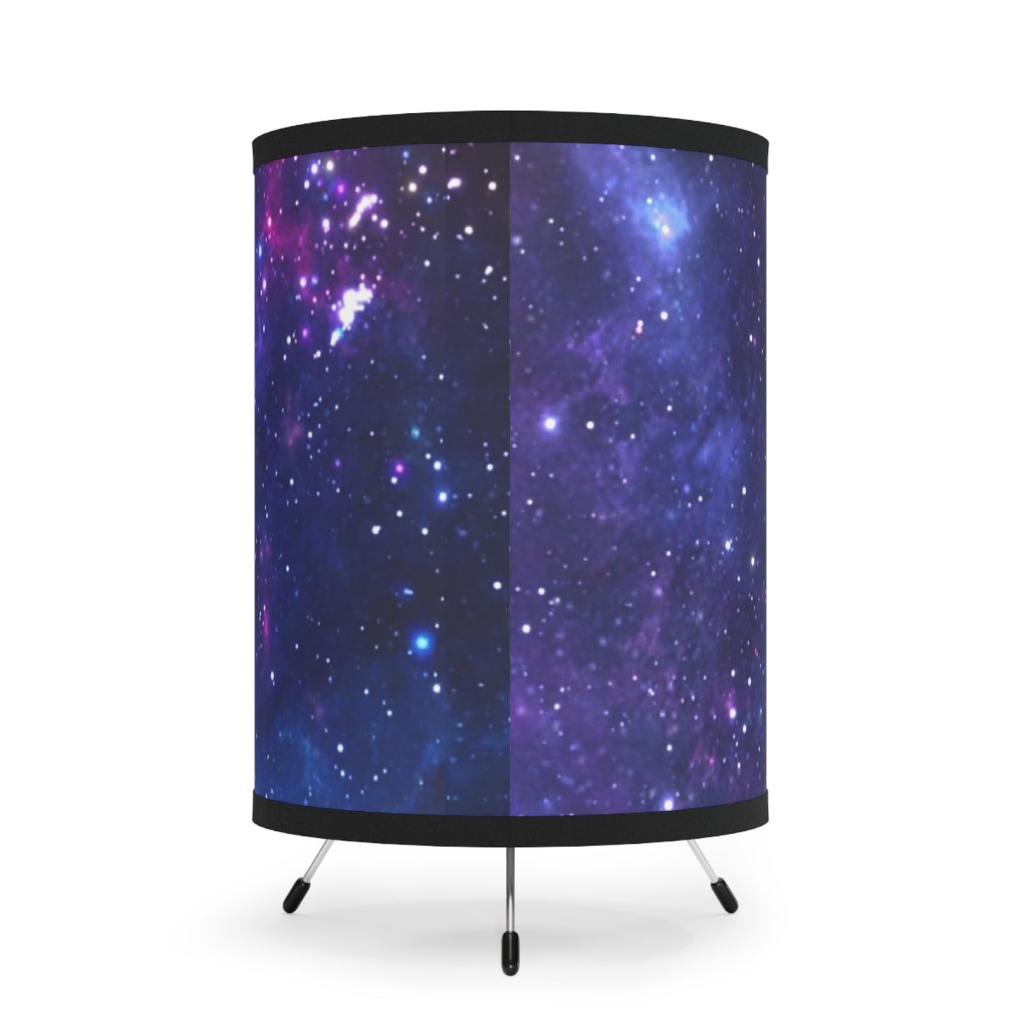 Purple Beyond the Stars Outer Space Out of this World Tripod Lamp with High-Res Printed Shade, USCA plug