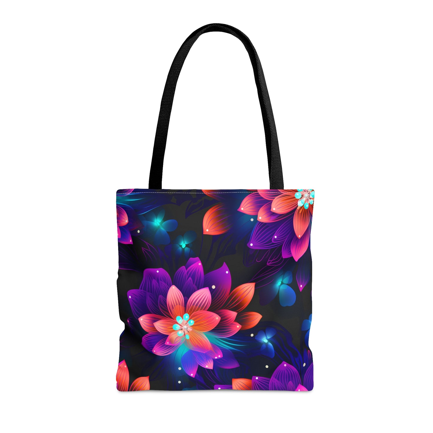 Vibrant Blooms All Over Print Tote Bag