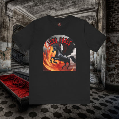 LevyHorse Fire Stallion Unisex Jersey Short Sleeve Tee #levyverse #outofthecoffin Comedy In Multiple Sizes
